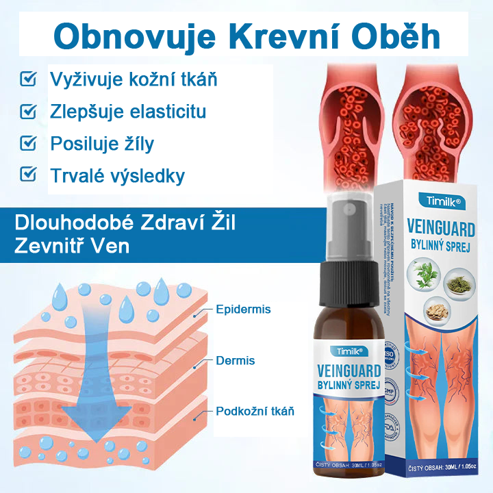 Timilk® VeinGuard bylinný sprej – ✅ Klinicky prokázáno, že odstraní křečové žíly za pouhých 7 dní!💥💥