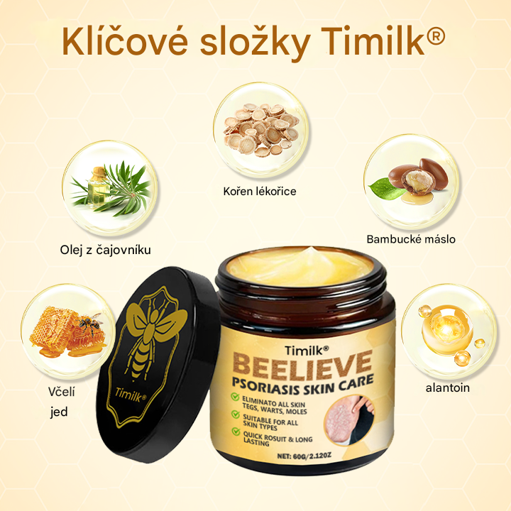 Timilk® BeeLieve Péče o pokožku s lupénkou🐝