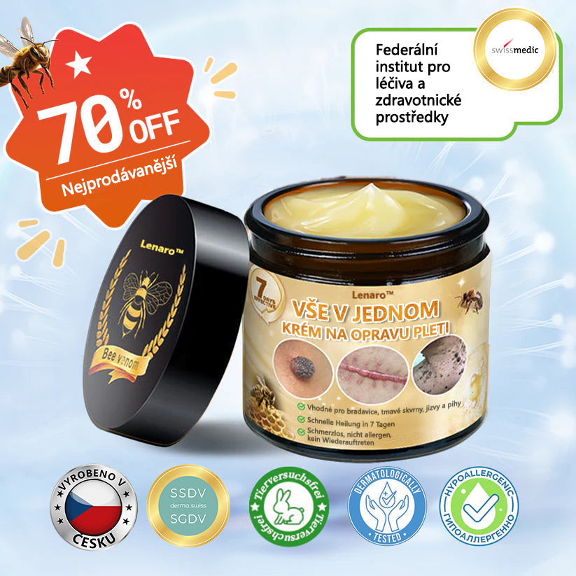 🎇𝐋𝐞𝐧𝐚𝐫𝐨™ Včelí jed všestranný krém, schválený českými dermatology (👩‍ Doporučeno Českou společností pro kožní a pohlavní nemoci CGDV)