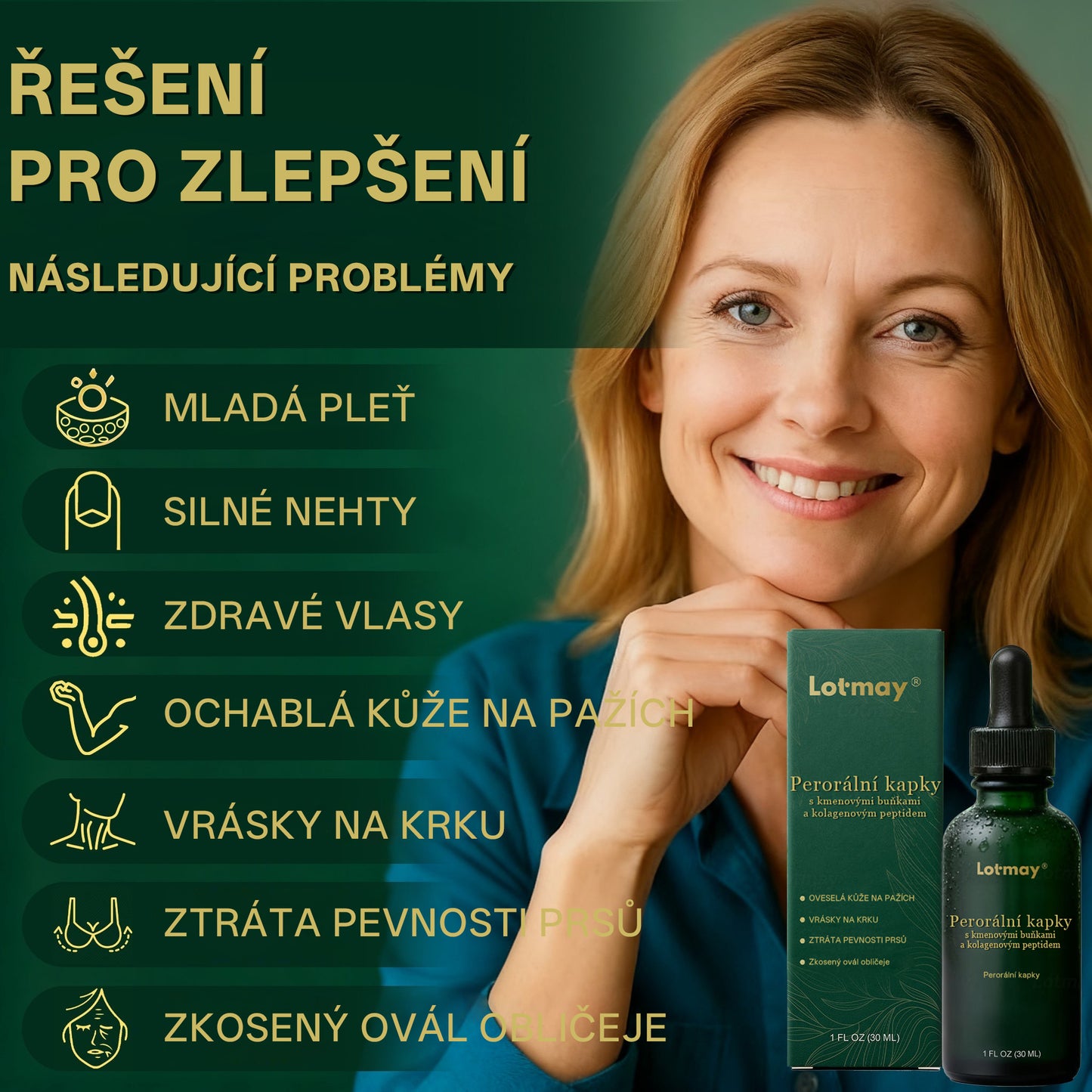 Lékárna Na Poště | Lotmay® Kapky s kmenovými buňkami a kolagenovými peptidy pro vnitřní použití👩‍⚕️ (Zpevnění a lifting povolené pokožky & redukce tvorby vrásek)