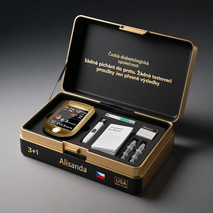 3 v 1 monitor zdraví Bezbolestné testování – extrémně rychlé měření – přesné sledování ✅ Hladina cukru v krvi ✅ Srdeční frekvence ✅ Kyslík v krvi Vše v jednom!