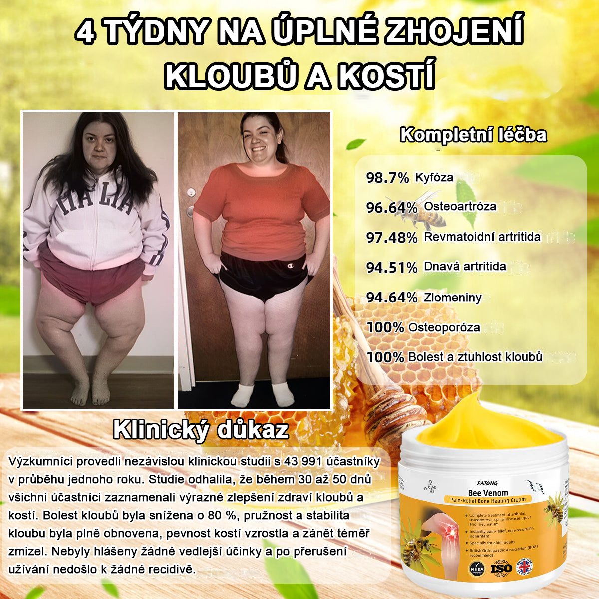 𝑭𝑨𝑻𝑶𝑵𝑮® Krém proti bolesti a hojení kostí ze včelího jedu (Výhradně pro seniory a na doporučení NVOC)🧨