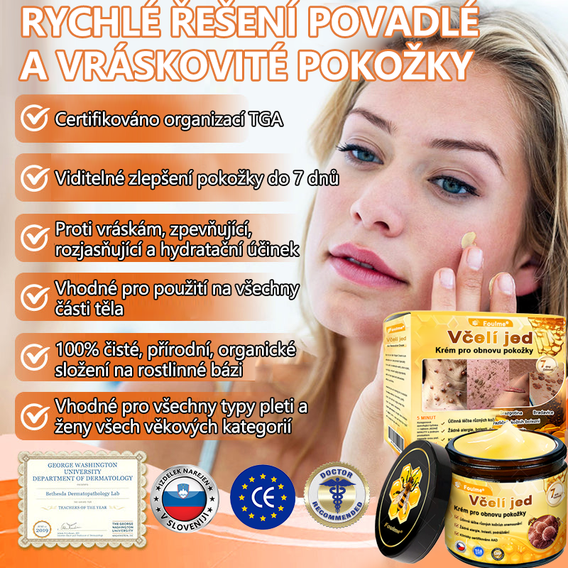 Vyrobeno a odesláno z České republiky ✨Foulme® Obnovující krém se včelím jedem ⏰ POSLEDNÍ DEN SLEVA 80%