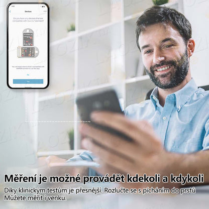 3 v 1 monitor zdraví Bezbolestné testování – extrémně rychlé měření – přesné sledování ✅ Hladina cukru v krvi ✅ Srdeční frekvence ✅ Kyslík v krvi Vše v jednom!