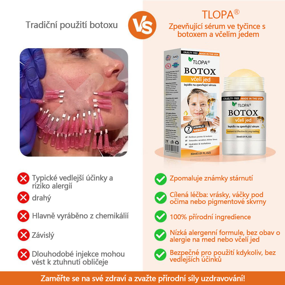 Vyrobeno a odesláno z České republiky✨TLOPA® Zpevňující sérum s botoxem a včelím jedem v tyčince(🔥 POSLEDNÍ DEN SLEVA 70%)💄