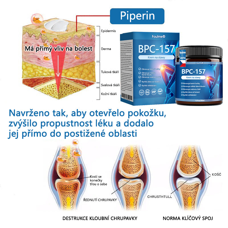 Lékárna Na Poště | Foulme® BPC-157 Regenerační krém na klouby 🦴 Léčí artritidu, neuropatii, revmatismus, sportovní zranění a další potíže 👍