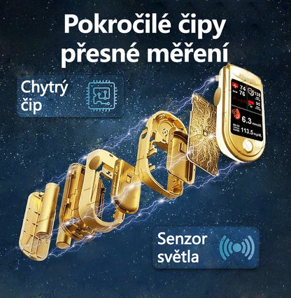 3 v 1 monitor zdraví Bezbolestné testování – extrémně rychlé měření – přesné sledování ✅ Hladina cukru v krvi ✅ Srdeční frekvence ✅ Kyslík v krvi Vše v jednom!