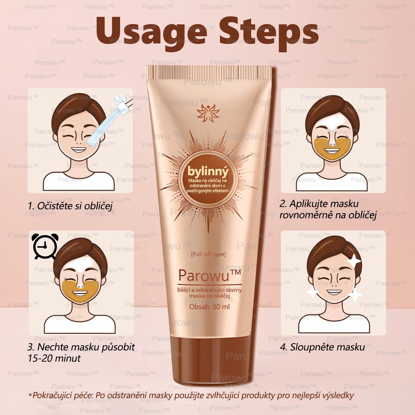 🧡Rowpin® bělící a skvrny odstraňující pleťová maska Vhodná na obličej i tělo - 👩‍⚕️ Přírodní složky trvale odstraňují stařecké skvrny, pihy, sluneční a jaterní skvrny.💥