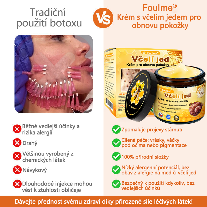 Vyrobeno a odesláno z České republiky ✨Foulme® Obnovující krém se včelím jedem ⏰ POSLEDNÍ DEN SLEVA 80%